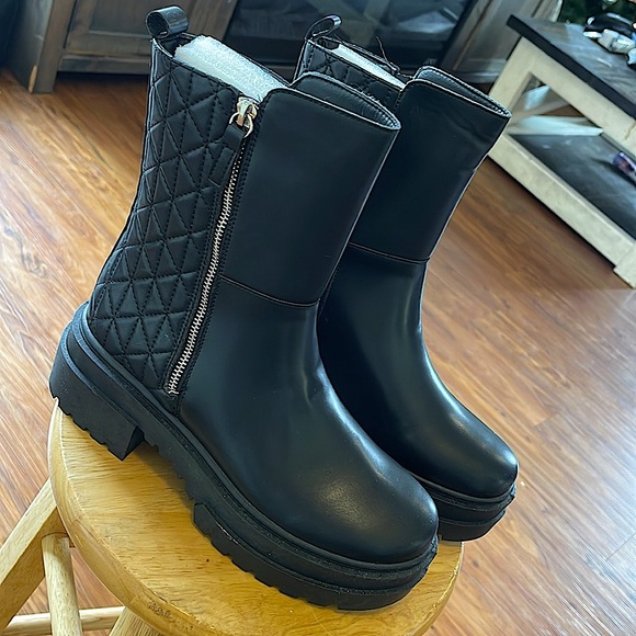 🆕🌿🖤QUPID: “BLACK” Quilted Booties SIZE 8 - Picture 3 of 13